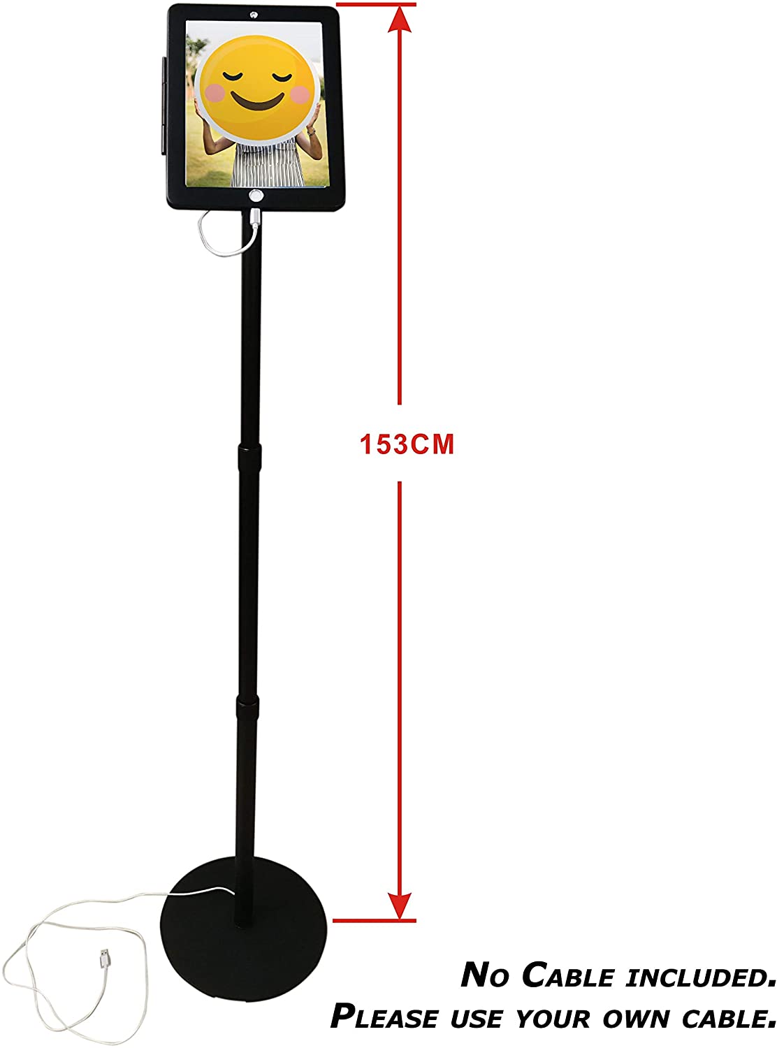 System-S Abschließbarer Boden Ständer Tablet Halter für iPad Air 3 + Pro 10, 5 Zoll