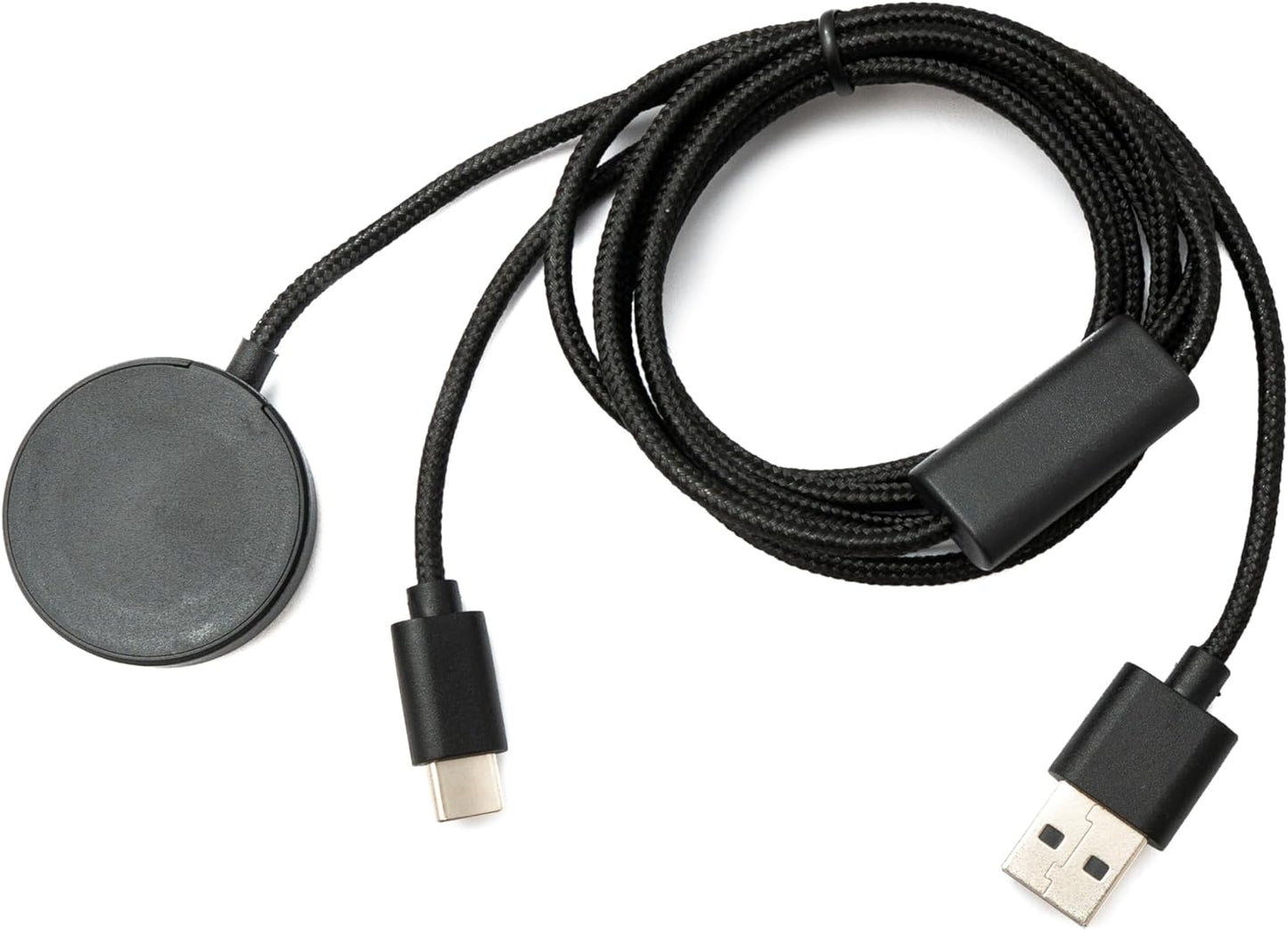 System-S USB 2 in 1 Y charging station 120 cm 3.1 Type C plug to 2.0 Type A plug for Samsung Galaxy Watch 5 smartwatch cable 