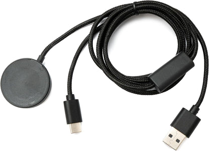 System-S USB 2 in 1 Y charging station 120 cm 3.1 Type C plug to 2.0 Type A plug for Samsung Galaxy Watch 5 smartwatch cable 