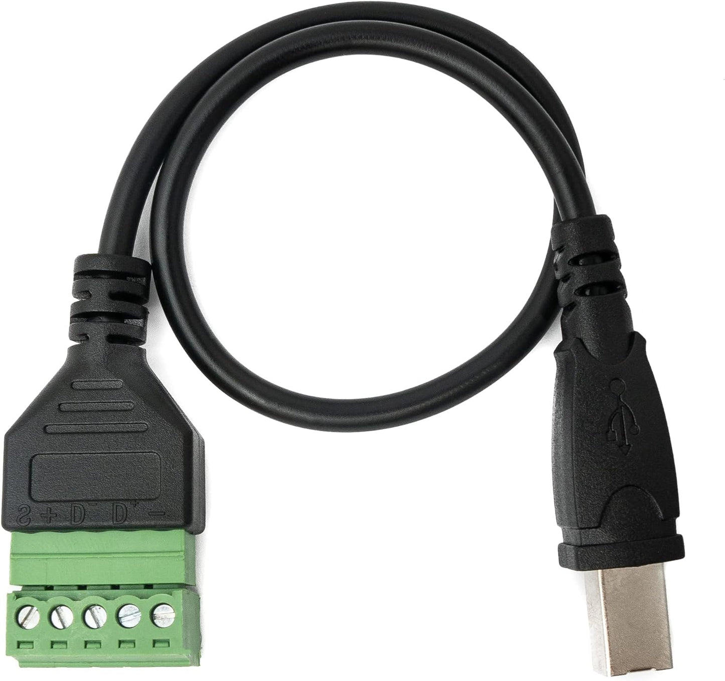 System-S USB 2.0 Kabel 30cm Typ B Stecker zu 5 polig Leiterplattenstecker Schwarz