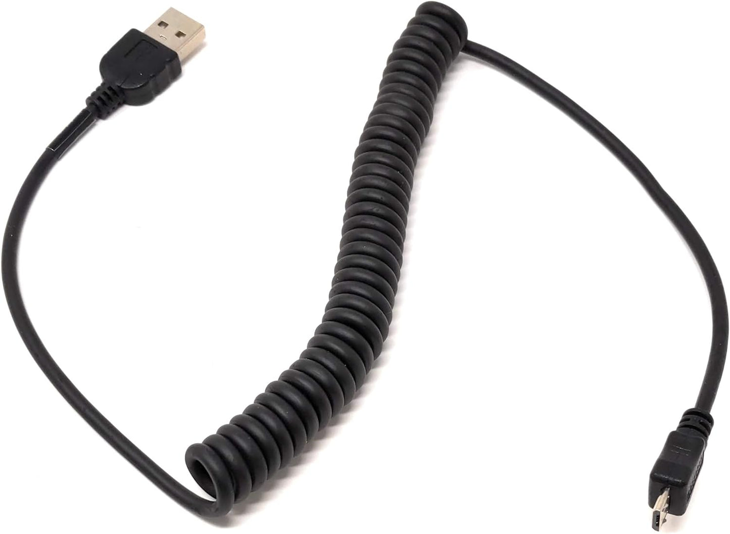 System-S Micro USB Kabel Datenkabel Ladekabel Spiralkabel 30 - 135 cm