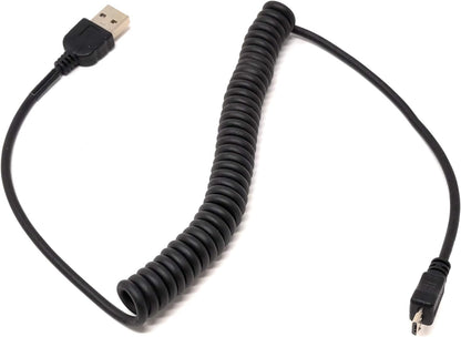 System-S Micro USB Kabel Datenkabel Ladekabel Spiralkabel 30 - 135 cm