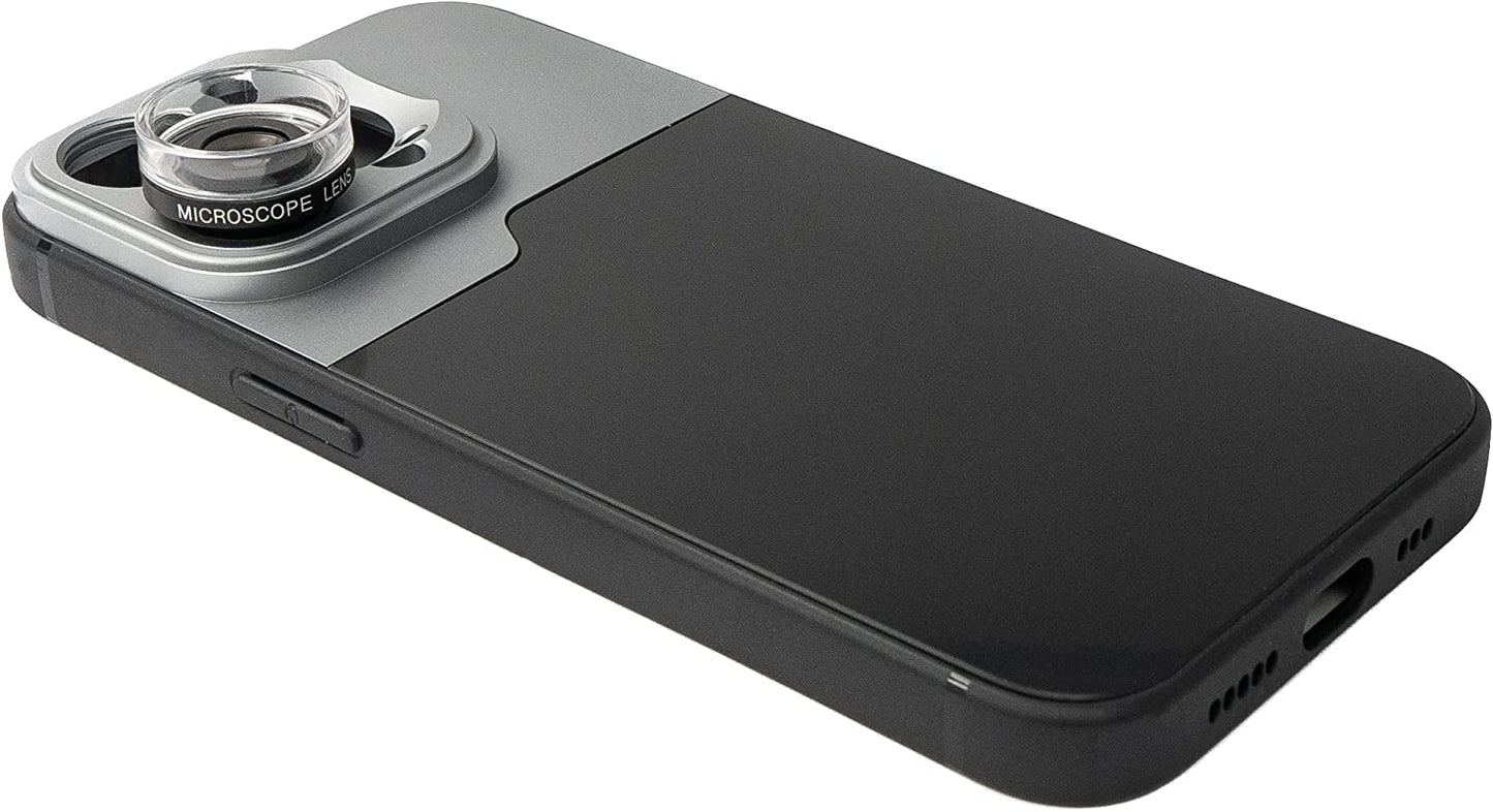 SYSTEM-S Makro Linse 2.8x HD Filter mit Hülle in Schwarz für iPhone 14 Pro