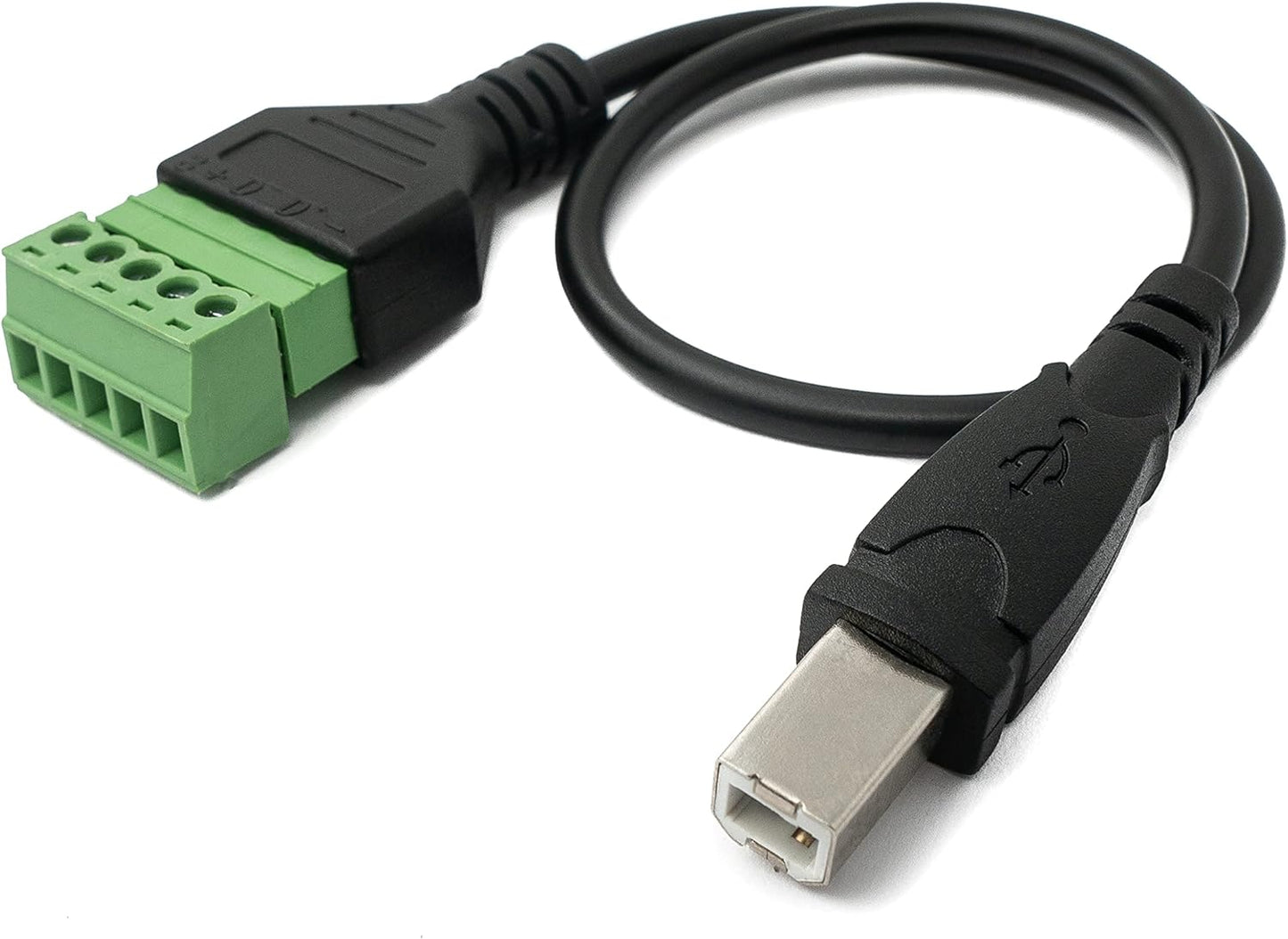 System-S USB 2.0 Kabel 30cm Typ B Stecker zu 5 polig Leiterplattenstecker Schwarz