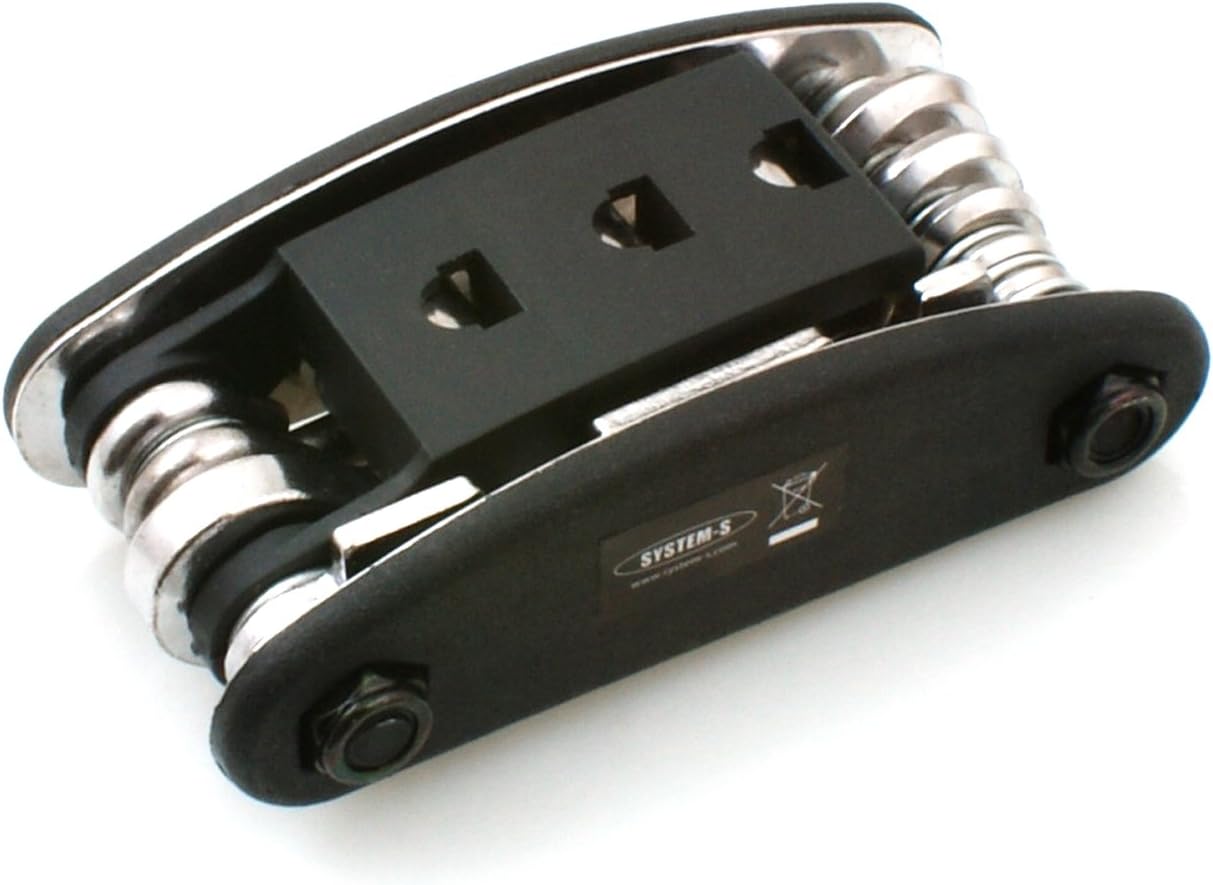 System-S 15 in 1 Multitool Repair Kit Tool Kit Hexagon Wrench Pin Wrench Hex Wrench Spoke Wrench Phillips and Slotted Screwdriver