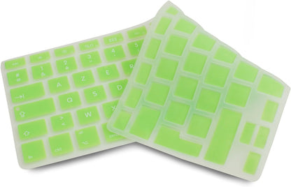 System-S Silicone Keyboard Cover AZERTY French Keyboard Cover Protector for MacBook Pro 13 inch 15 inch 17 inch iMac MacBook Air 13 inch in Green