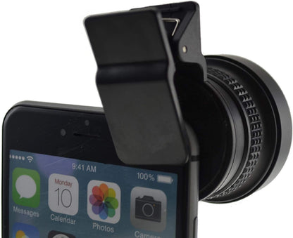 SYSTEM-S Fisheye and Macro 37 mm lens with clip and protective case for smartphone