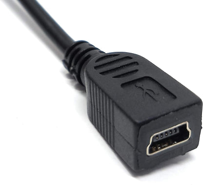 System-S Mini USB Winkelstecker auf Mini USB Buchse Daten- und Ladekabel 25 cm