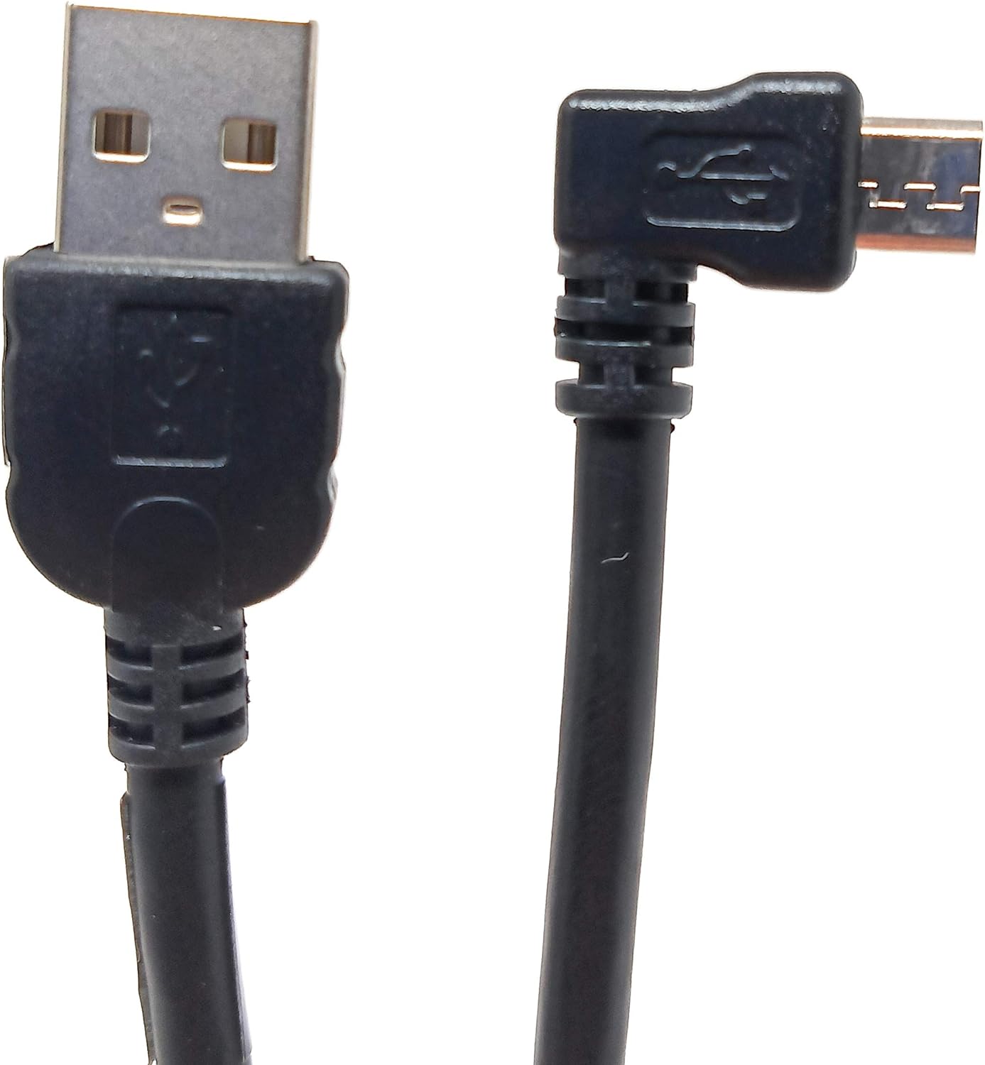 SYSTEM-S 2m meter Micro USB 2.0 Kabel gewinkelt 90 grad Winkelstecker (rechts/male) Datenkabel und Ladekabel