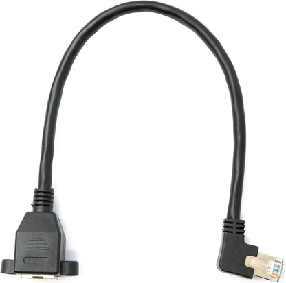 SYSTEM-S USB 2.0 Kabel 100 cm Typ A Stecker zu Mini B Stecker Spirale Winkel in Schwarz