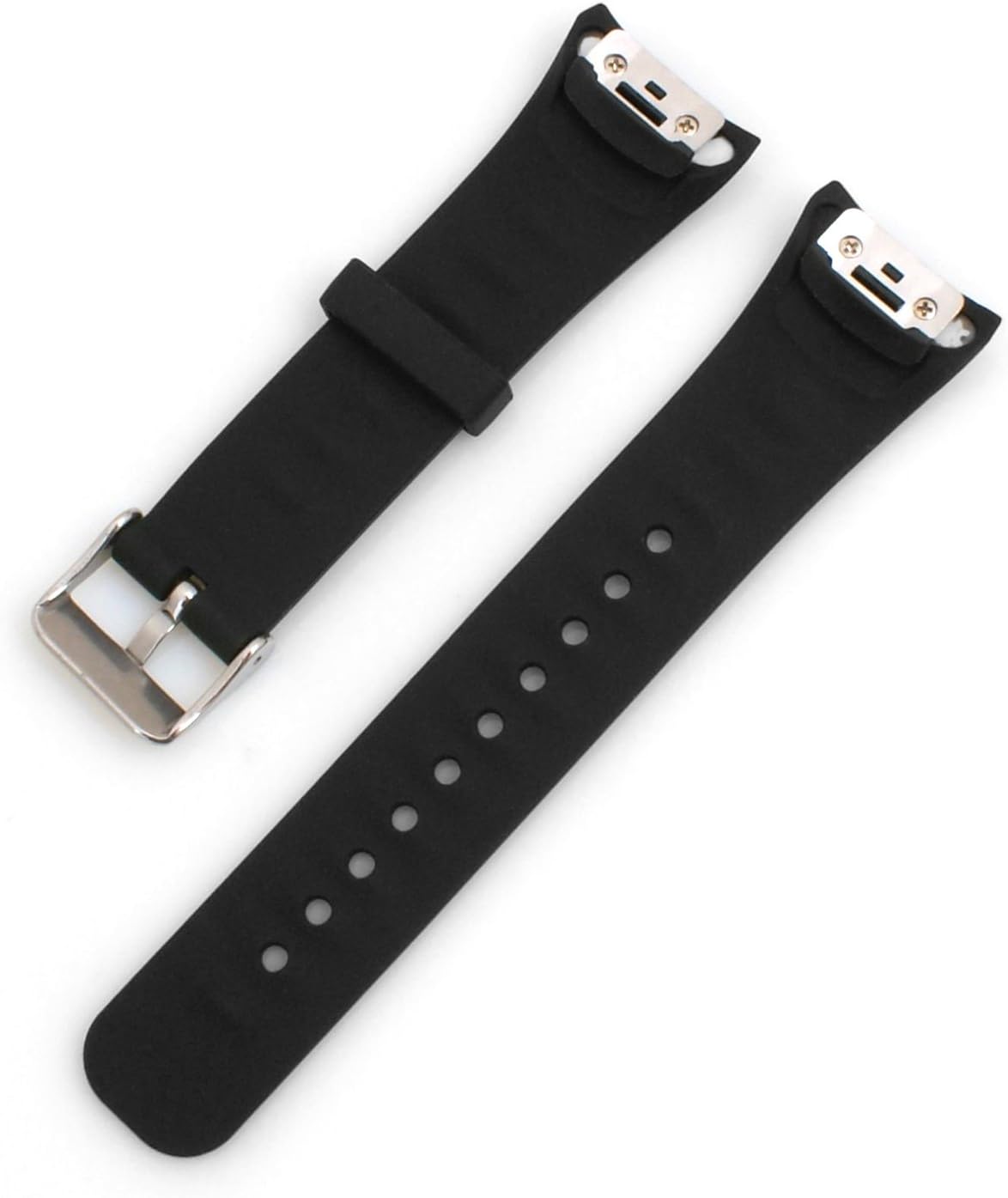 SYSTEM-S replacement silicone strap approx. 19 cm for Samsung Galaxy Gear Fit 2 SM-R360 in black 
