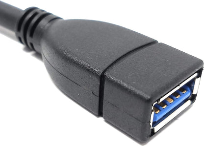 System-S USB 3.0 Typ A (male) auf USB 3.0 Typ A (female) Ladekabel Datenkabel Verlängerungskabel 10 cm