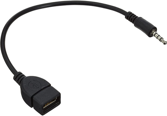 System-S USB Typ A (Male) zu 3,5mm Klinkenstecker AUX Audio Kabel 20cm