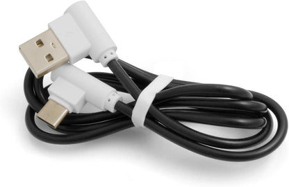 SYSTEM-S USB 3.1 Typ C 90° gewinkelt Winkelstecker zu USB 2.0 A Datenkabel Ladekabel Kabel 89 cm in Schwarz