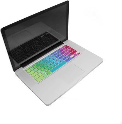 System-S Silicone Keyboard Cover AZERTY French Keyboard Cover Protector for MacBook Pro 13 inch 15 inch 17 inch iMac MacBook Air 13 inch in Rainbow Colors 