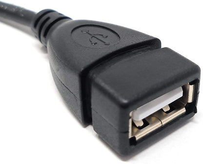 SYSTEM-S USB-OTG-Adapterkabel On-the-go Micro USB 90 Grad rechts gewinkelt 90° Winkelstecker zu USB 2.0 Typ A Host Kabel
