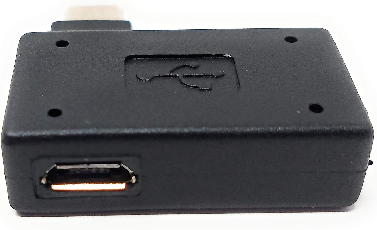 SYSTEM-S Winkel Adapter USB auf Micro USB OTG On-The-Go Host Cable Flash Drive für Smartphone Tablet (Links)