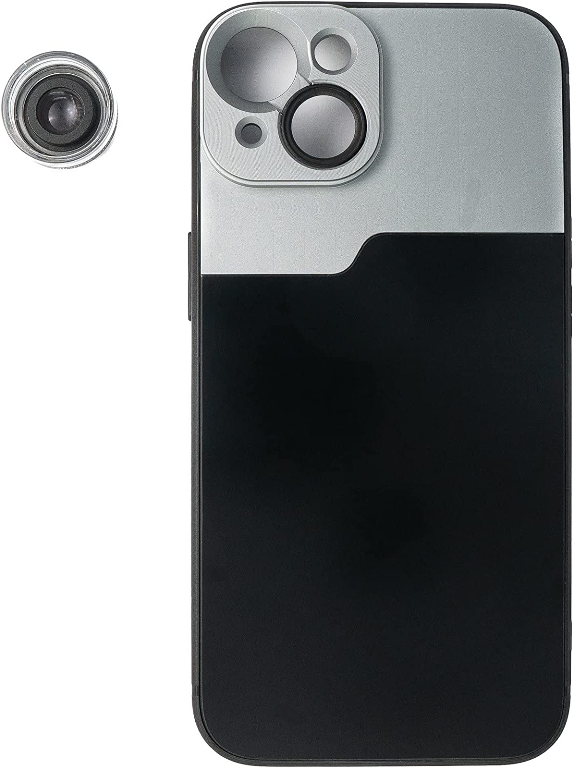 SYSTEM-S Macro Lens 30x Microscope Filter with Case in Black for iPhone 14 Plus