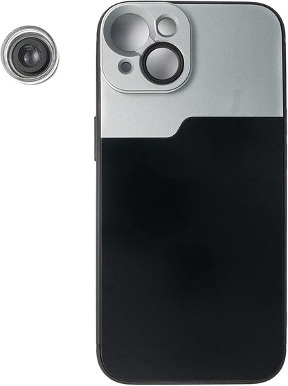 SYSTEM-S Macro Lens 30x Microscope Filter with Case in Black for iPhone 14 Plus