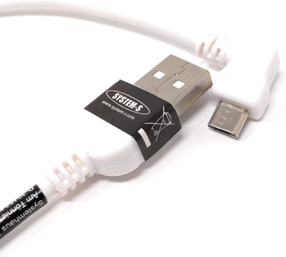 System-S Micro USB 2.0 Cable 20 cm 90° Left Angled