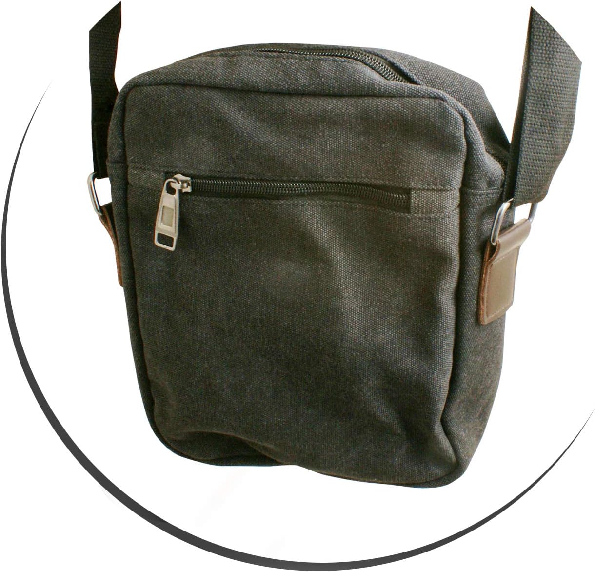 SYSTEM-S Universal Schultertasche mit 5 Fächern Umhängetasche 24 cm, Schwarz