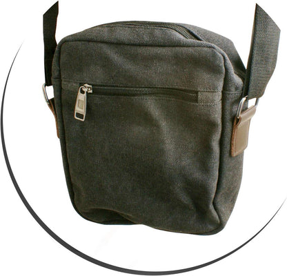 SYSTEM-S Universal Schultertasche mit 5 Fächern Umhängetasche 24 cm, Schwarz