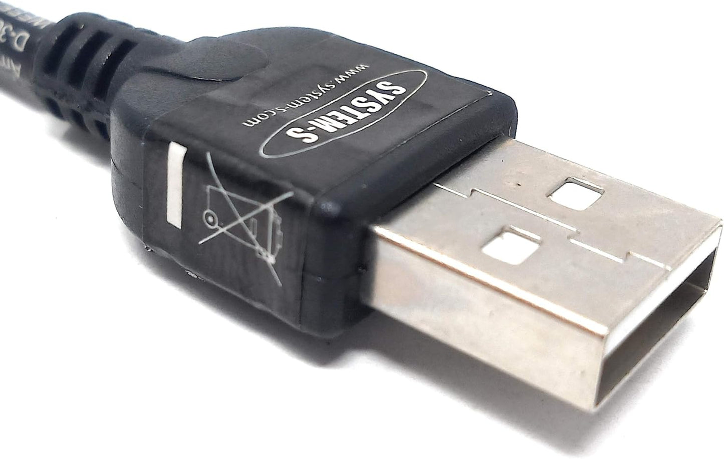 SYSTEM-S Mini USB Kabel 90 grad gewinkelt Winkelstecker rechts 50 cm