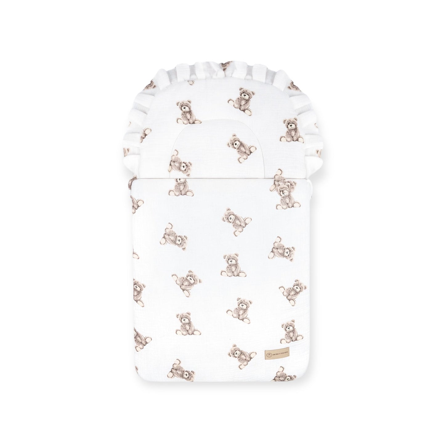 Babyschlafsack Dreamy Musselin Teddybär  – süßer Ganzjahresschlafsack