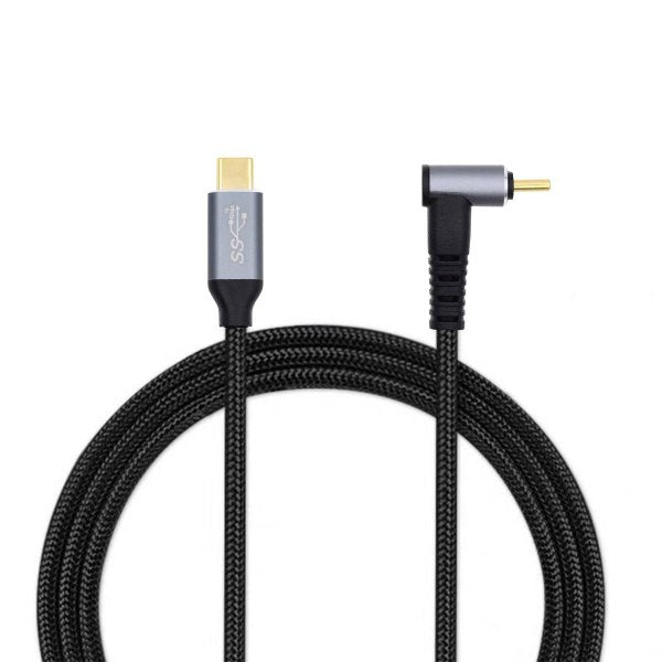 SYSTEM-S USB 3.1 Gen 2 Typ C Kabel 2 m Stecker zu Stecker 10 Gbit/s 100W Winkel