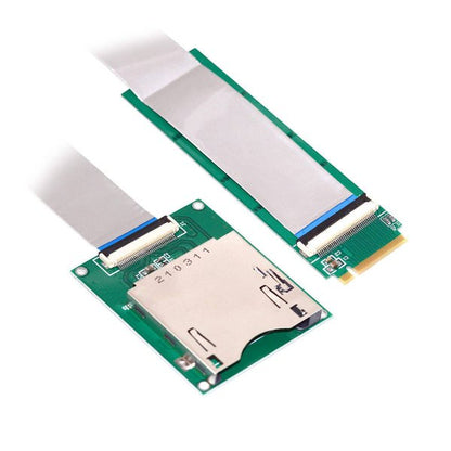 SYSTEM-S CFexpress Kabel 20cm Typ B Buchse zu NVME M-key M.2 NGFF Stecker Adapter in Grün