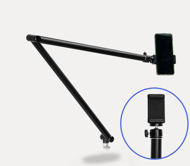 SYSTEM-S table mount 360° gooseneck stand for tablets and smartphones in black