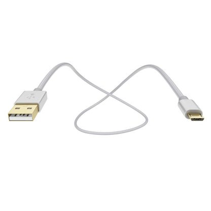 NALIA 1m Micro USB Kabel, Stabiles Nylon umflochtenes Sync Handy High Speed Ladekabel/ Datenkabel kompatibel mit z.B. Android Smartphones, Samsung, Huawei, HTC, LG, Sony, Nokia etc. - Silber