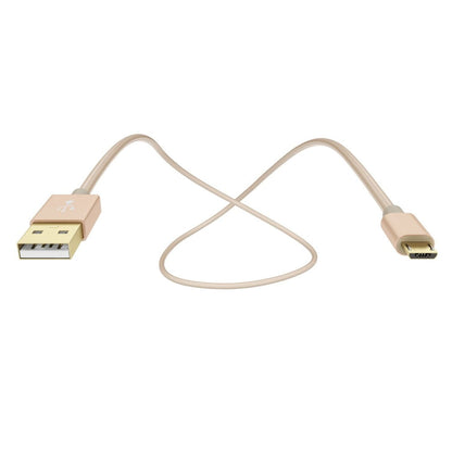 NALIA 1m Micro USB Kabel, Stabiles Nylon umflochtenes Sync Handy High Speed Ladekabel/ Datenkabel kompatibel mit z.B. Android Smartphones, Samsung, Huawei, HTC, LG, Sony, Nokia etc. - Gold