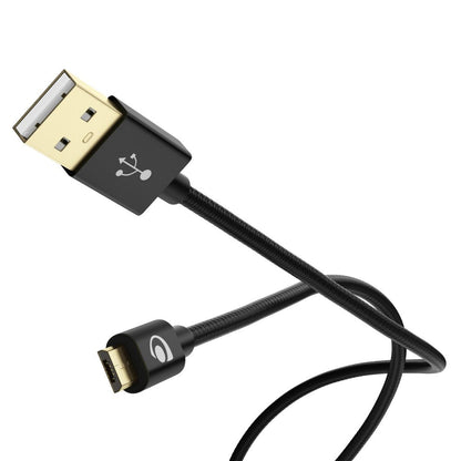 NALIA 1m Micro USB Kabel, Stabiles Nylon umflochtenes Sync Handy High Speed Ladekabel/ Datenkabel für Smartphone, Tablet, etc. (kompatibel mit Samsung, Huawei, HTC, LG, Sony, Nokia etc.) - Schwarz