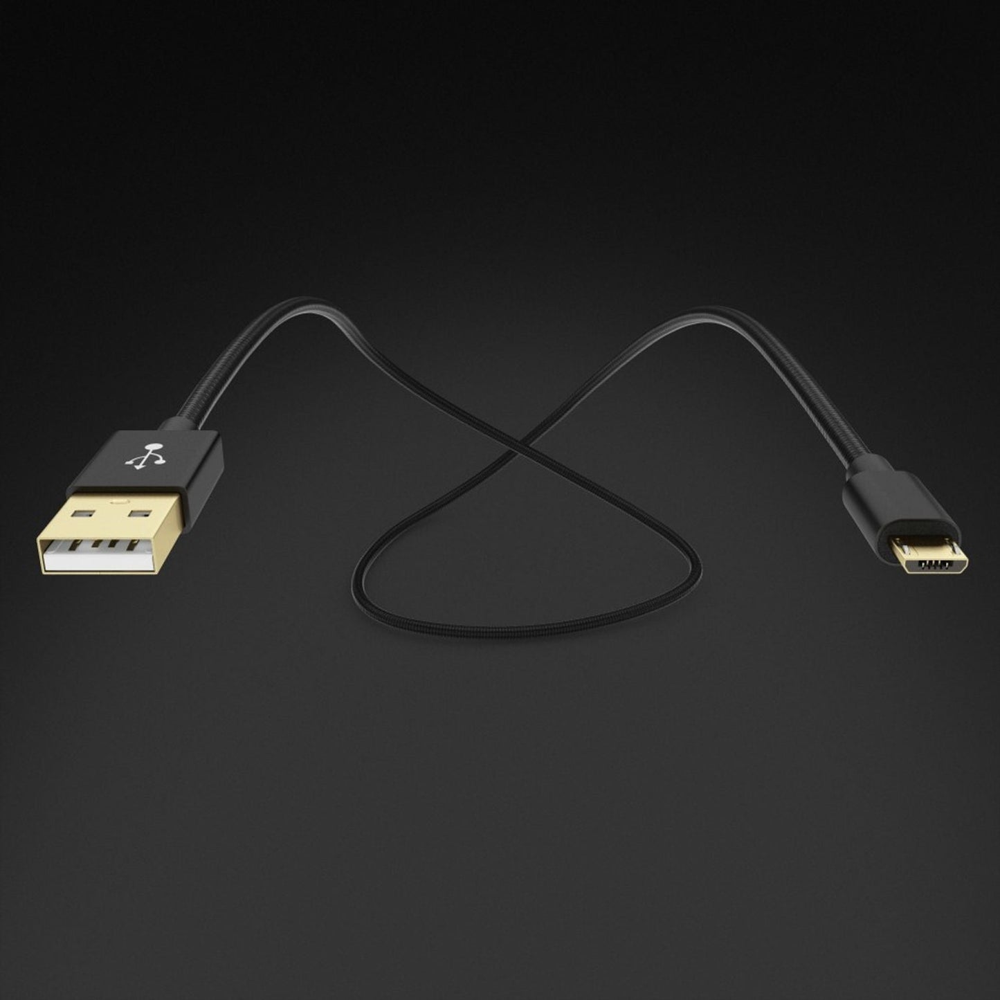 NALIA 1m Micro USB Kabel, Stabiles Nylon umflochtenes Sync Handy High Speed Ladekabel/ Datenkabel für Smartphone, Tablet, etc. (kompatibel mit Samsung, Huawei, HTC, LG, Sony, Nokia etc.) - Schwarz