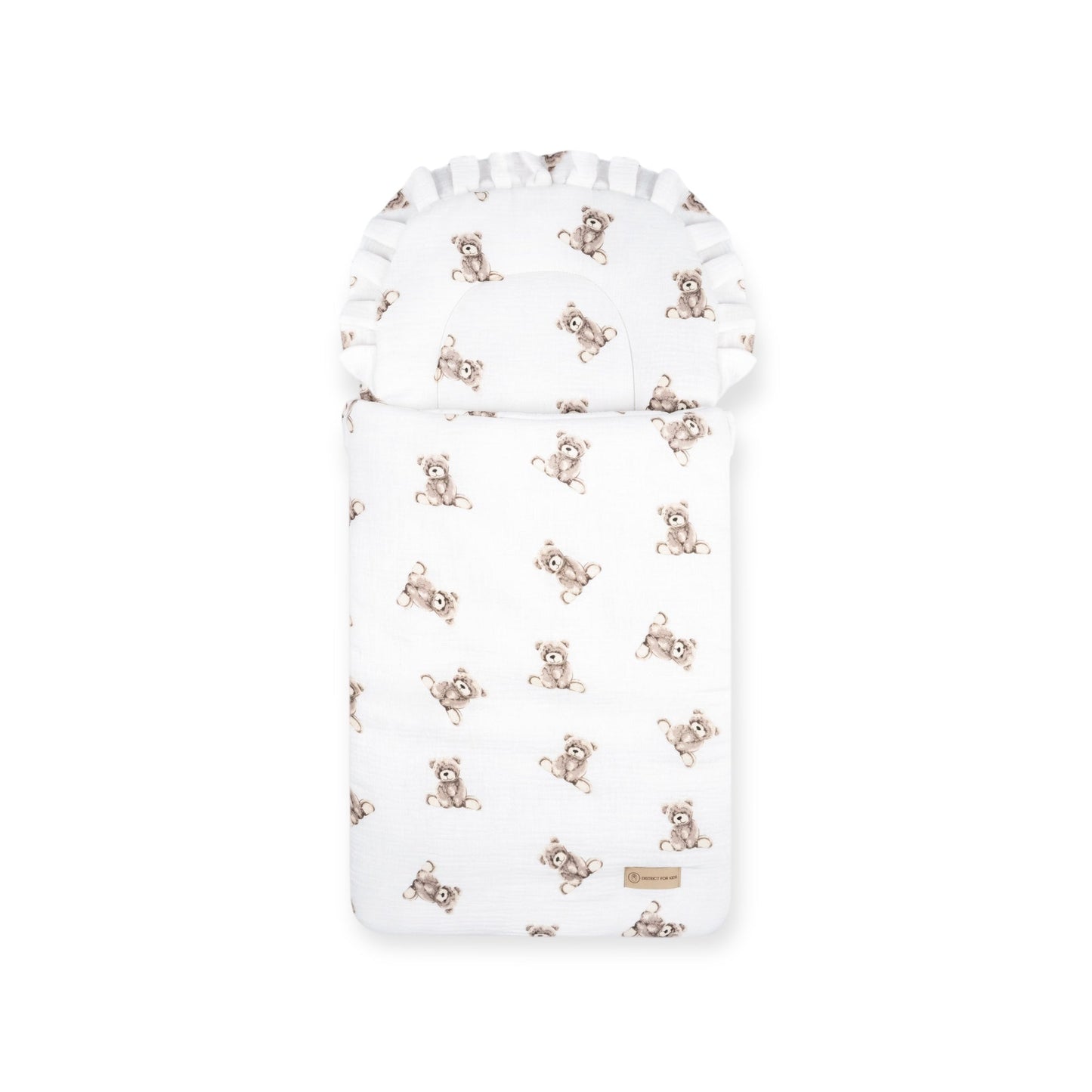 Babyschlafsack Dreamy Musselin Teddybär  – süßer Ganzjahresschlafsack