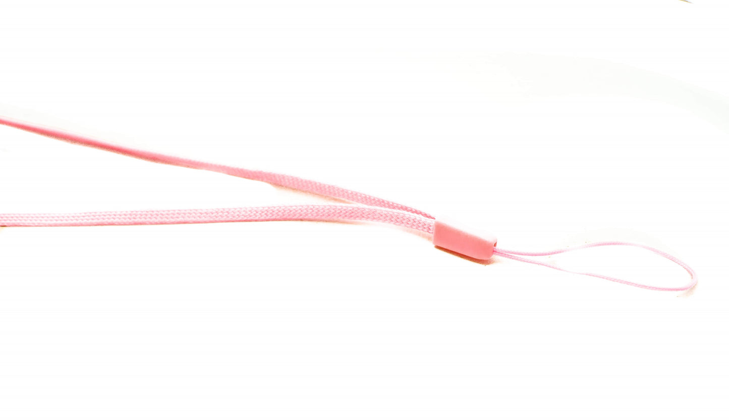 SYSTEM-S Halsband Umhängeband Trageband mit Schlaufe in Rosa für Smartphone MP3-Player