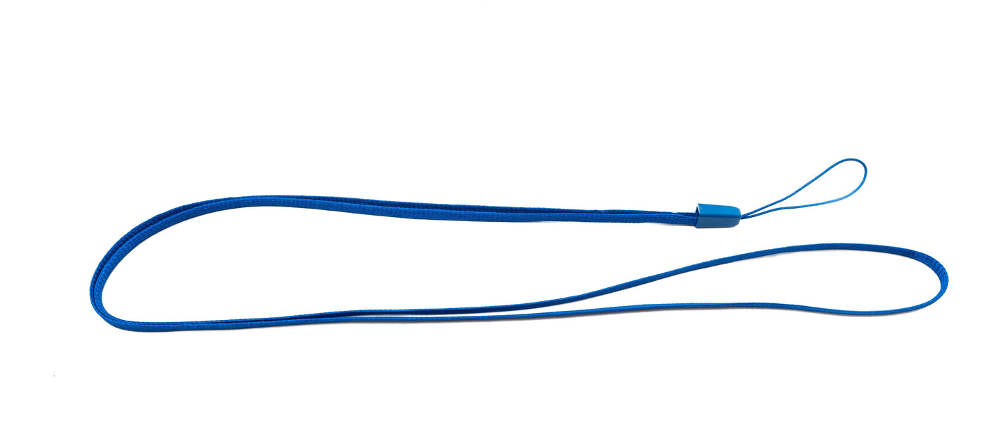 SYSTEM-S Neck Strap Lanyard with Loop in Blue for Smartphone MP3 Player