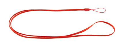 SYSTEM-S Neck Strap Lanyard with Loop in Red for Smartphone MP3 Player