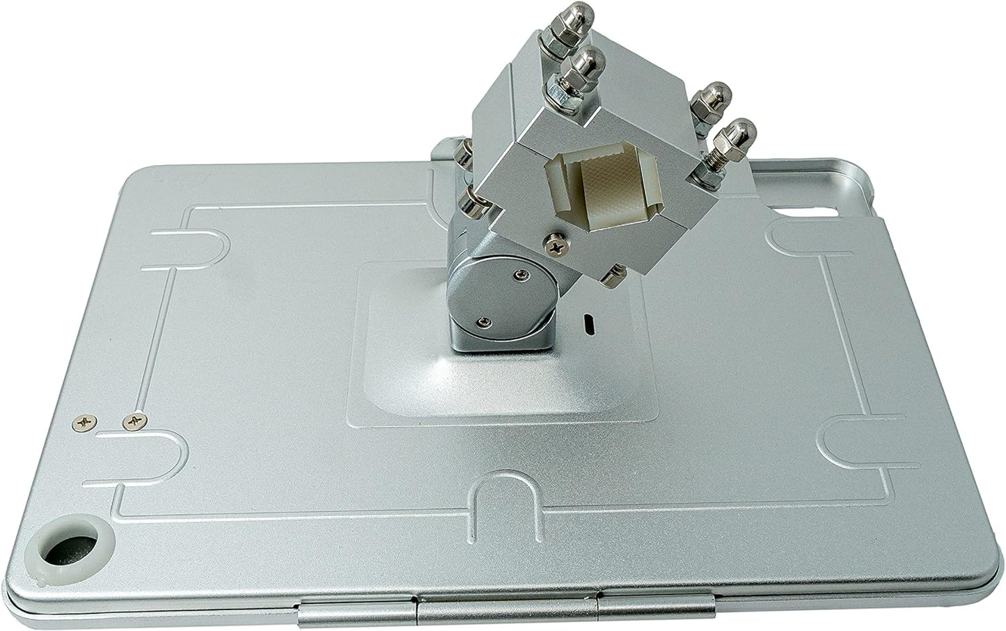 SYSTEM-S Stangen Halterung mit Schloss Befestigung aus Metall in Schwarz für iPad Pro 11"