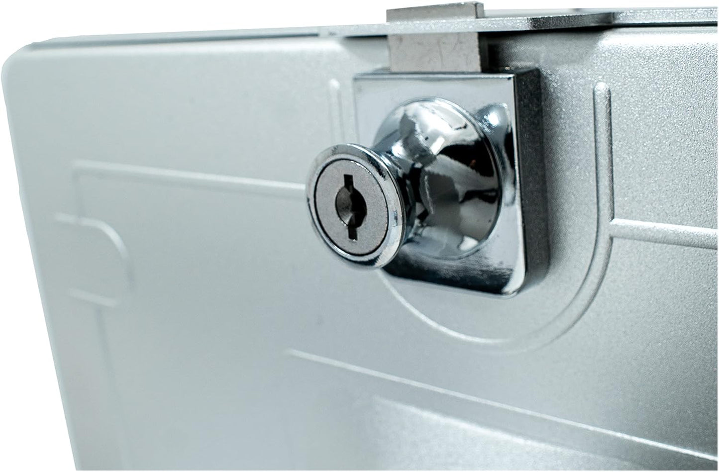 SYSTEM-S Stangen Halterung mit Schloss Befestigung aus Metall in Schwarz für iPad Pro 11"