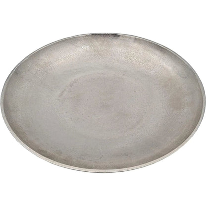 Dekoschale MILA silber Metall Schale Deko Teller Kerzenschale Ø 38 cm