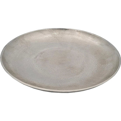 Dekoschale MILA silber Metall Schale Deko Teller Kerzenschale Ø 38 cm