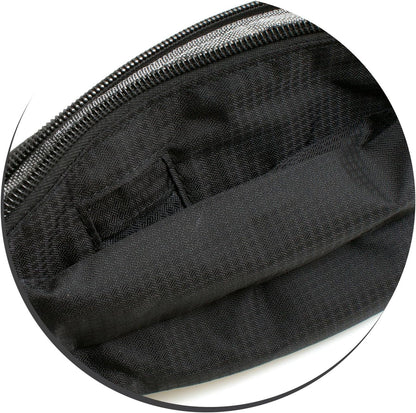 SYSTEM-S Tasche Sport Gürtel 3 Fächer Taillen Brustgurt Hüftgurt mit Reflektor für Smartphone MP3-Player und andere Gegenstände in Black