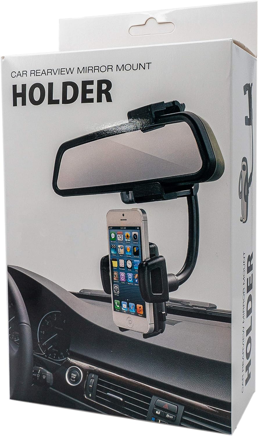 System-S KFZ Auto Rückspiegel Halterung Halter Haltearm für GPS Handy Smartphone und andere Geräte