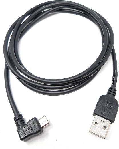 SYSTEM-S Micro USB 2.0 Kabel gewinkelt 90 grad Winkelstecker (links/male) Datenkabel und Ladekabel 140 cm