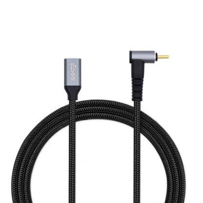 SYSTEM-S USB 3.1 Gen 2 Typ C Kabel 100 cm Stecker zu Buchse 10 Gbit/s 100W Winkel