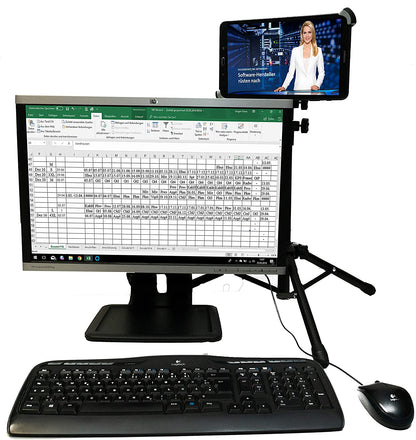 System-S Universaler Boden Ständer Stand Halter für iPad Air 10.5 Zoll und Tablet PC 7-10.5 Zoll