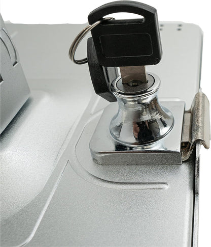 SYSTEM-S rod holder with lock fastening made of metal for iPad 9.7" (2018) A1673 A1674 A1675 A1893 A1954 A1822 A1823 A1474 A1475 A1476 A1566 A1567 Air 1 2