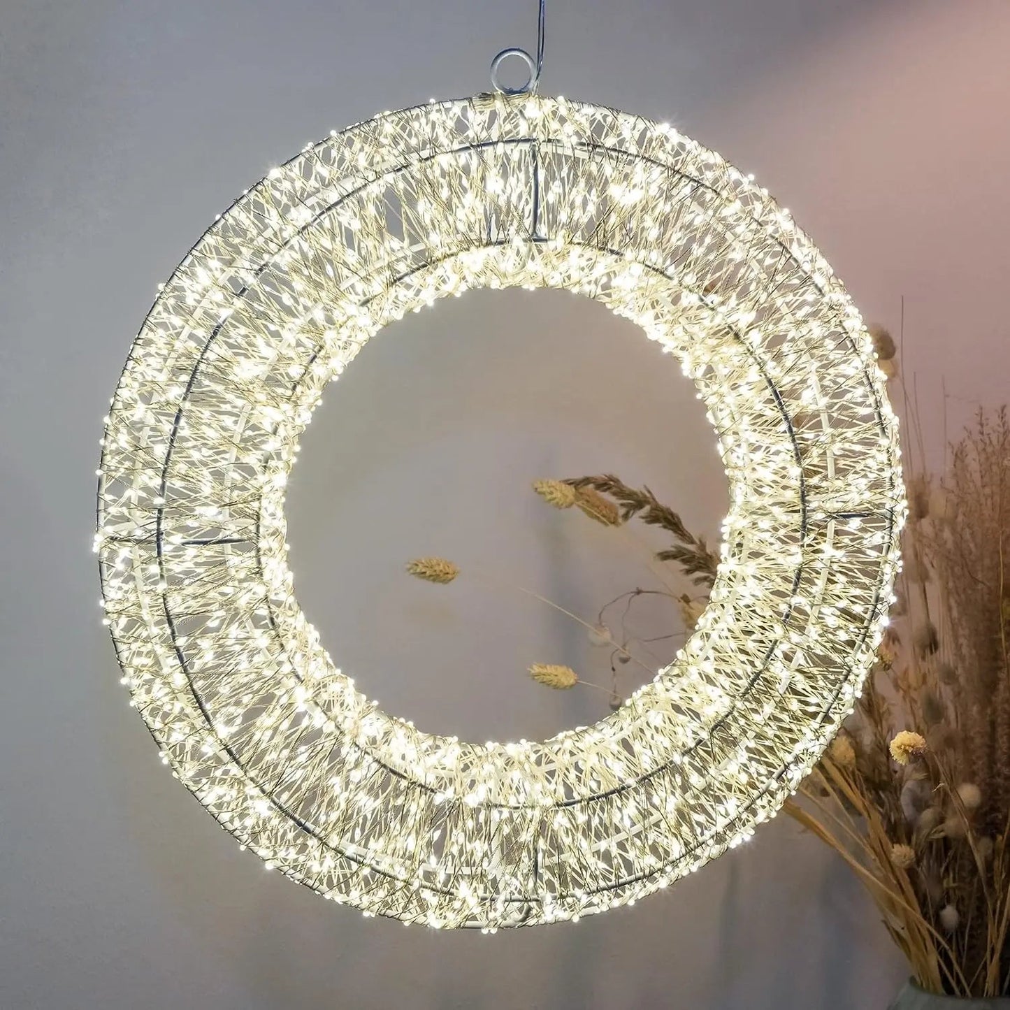 Kranz LED Timer Weihnachtskranz Türkranz Weihnachtsdeko warmweiß in&outdoor 38cm